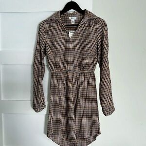 Plaid long sleeve dress